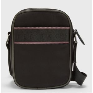 TED BAKER LONDON FITNESS SATIN NYLON FLIGHT CROSSBODY BAG NWT